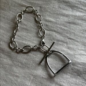 Modern Equestrian mixed metal bracelets